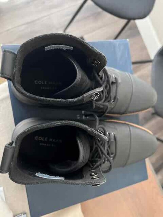 Cole Haan - Men\'s Original Grand Lace Up Cap Toe Boots - Black Size 11 main image 5